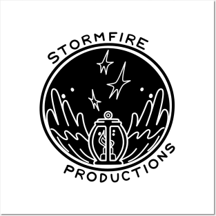 Stormfire Productions Logo - Black Posters and Art